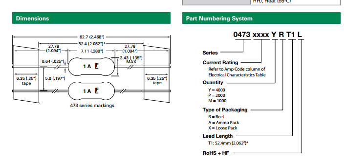 力特小型保險絲